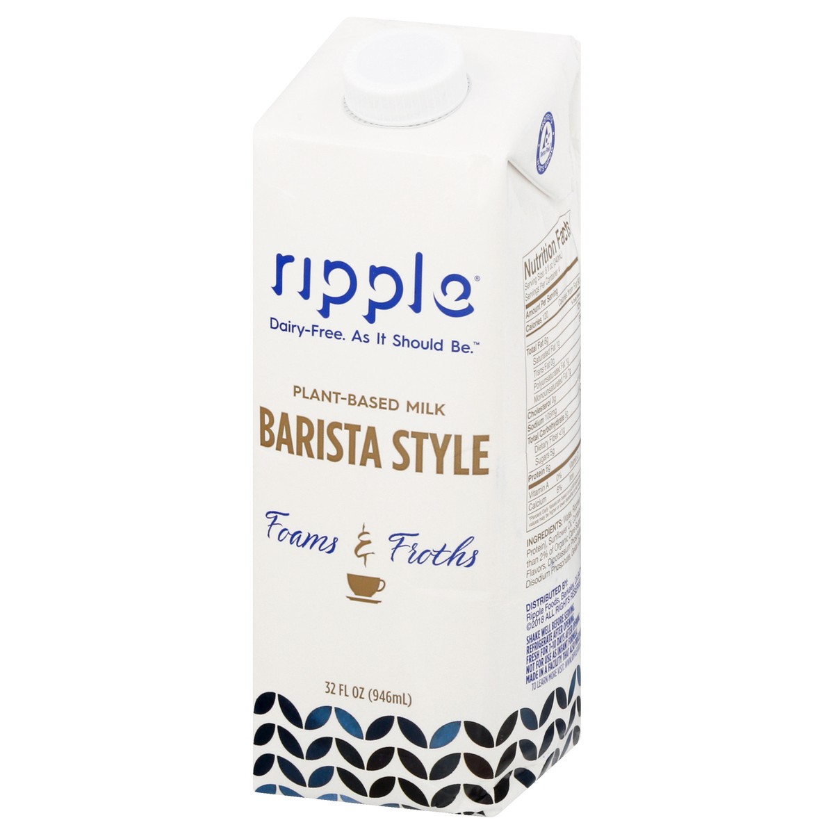 slide 4 of 10, Ripple Barista Style Plant-Based Milk 32 oz, 32 oz