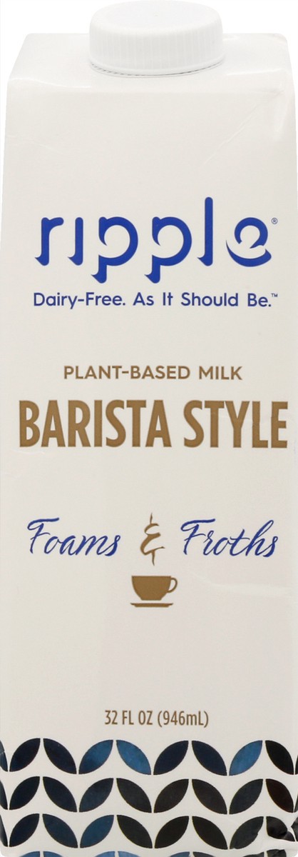 slide 9 of 10, Ripple Barista Style Plant-Based Milk 32 oz, 32 oz