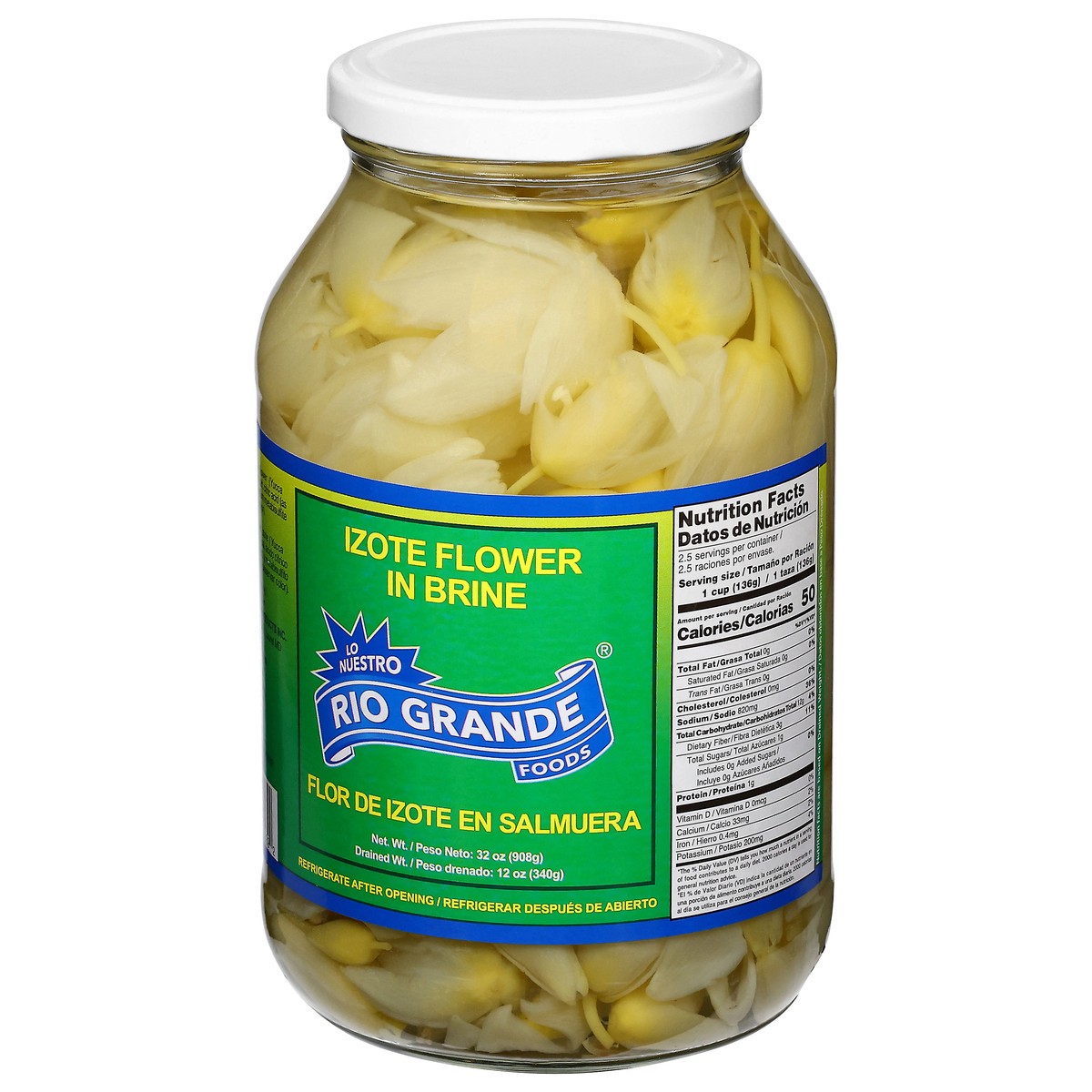 slide 3 of 13, Rio Grande Izote Flower in Brine 32 oz, 32 oz