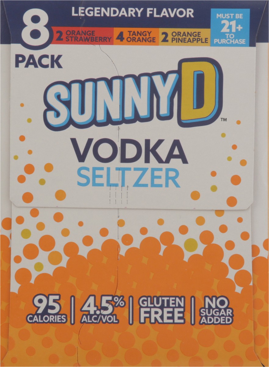 slide 6 of 13, Sunny D Sunnyd Vodka Seltzer Core Flavor Variety Pack, 8 Pack Of 12Oz Slim Cans, 355 ml