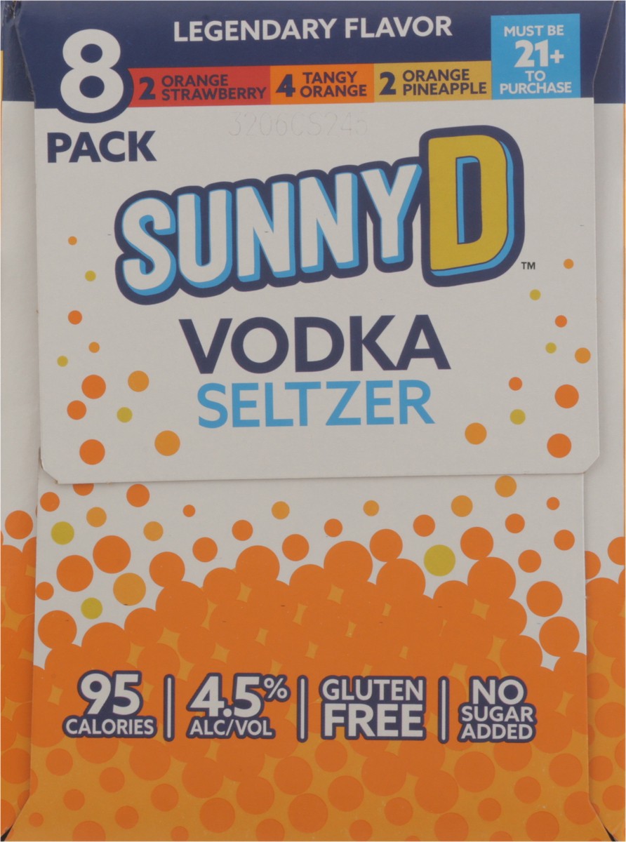 slide 2 of 13, Sunny D Sunnyd Vodka Seltzer Core Flavor Variety Pack, 8 Pack Of 12Oz Slim Cans, 355 ml