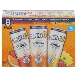Sunny D Sunnyd Vodka Seltzer Core Flavor Variety Pack, 8 Pack Of 12Oz Slim Cans