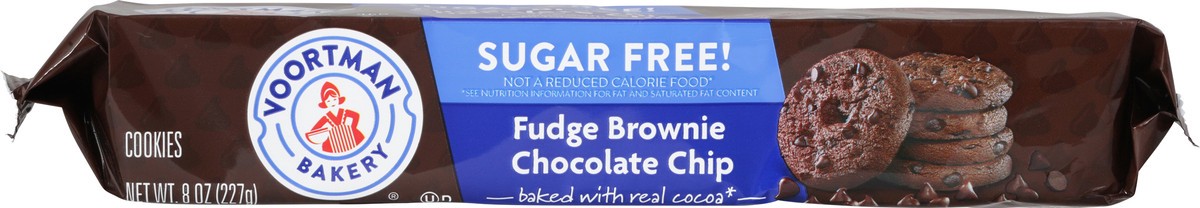 slide 5 of 11, Voortman Bakery Fudge Brownie Chocolate Chip Sugar Free Cookies, 8 oz