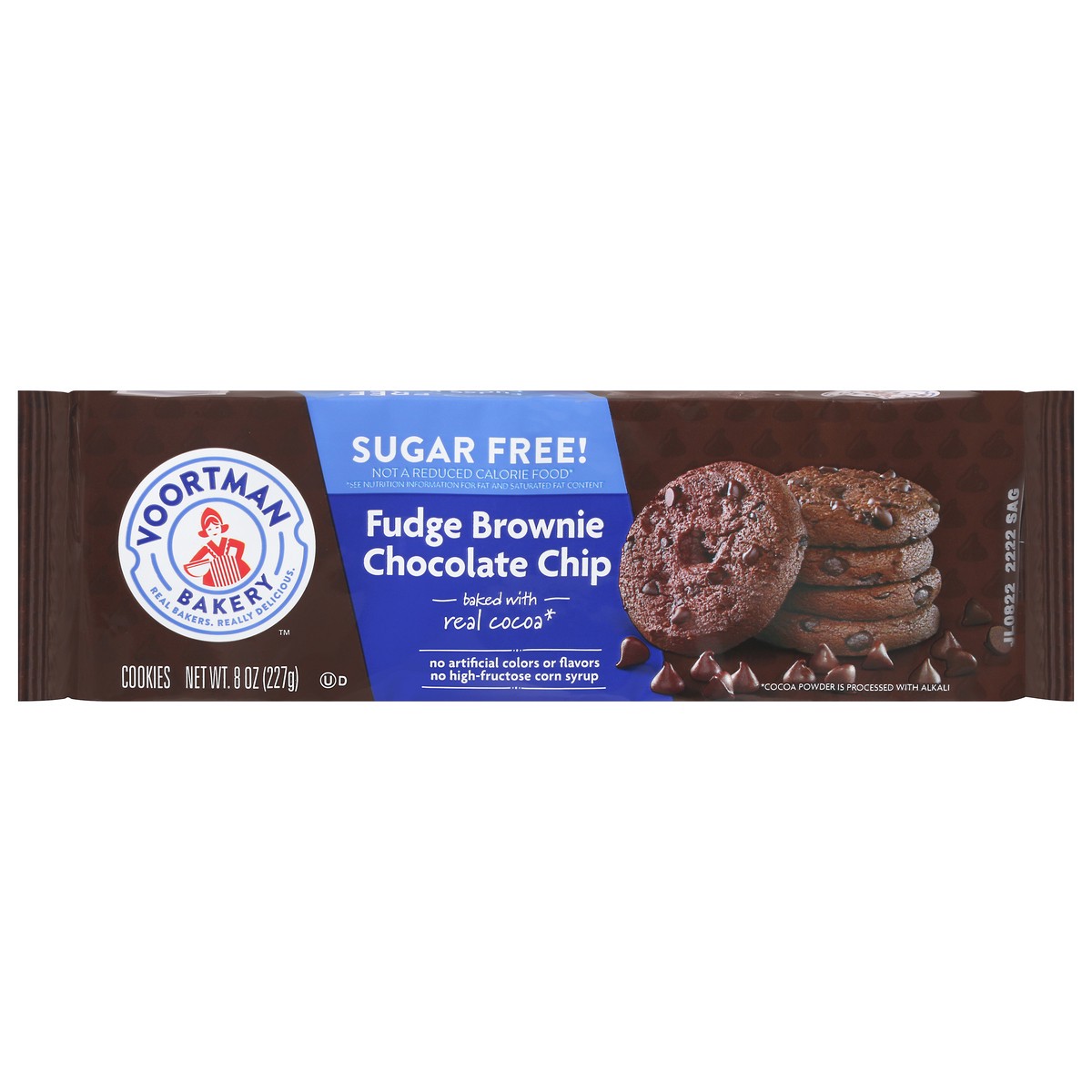 slide 3 of 11, Voortman Bakery Fudge Brownie Chocolate Chip Sugar Free Cookies, 8 oz