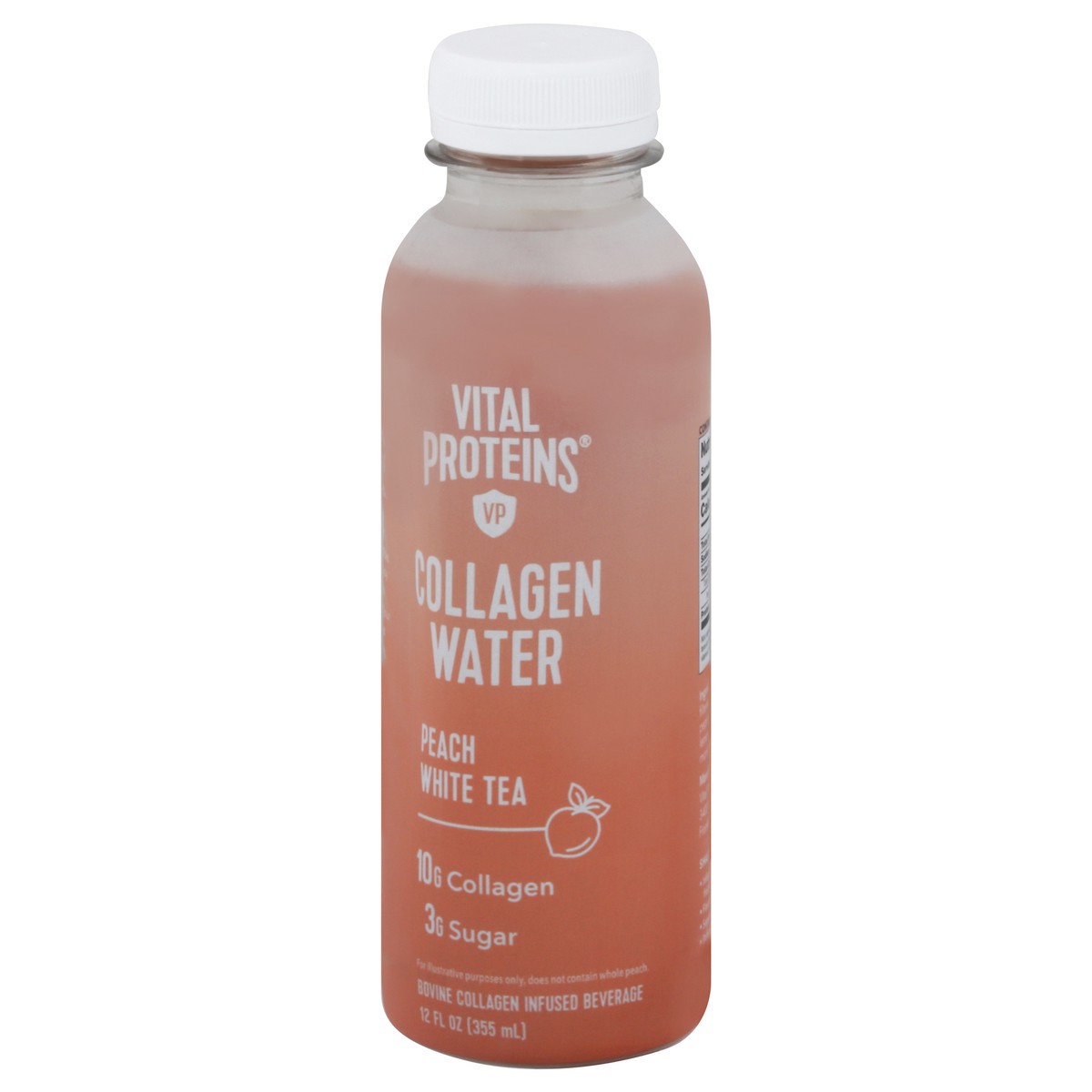 slide 8 of 14, Vital Proteins Peach White Tea Collagen Water 12 fl oz, 12 fl oz