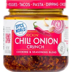Spice World Kickin' Chili Onion Crunch Cooking & Seasoning Blend 6.0 oz