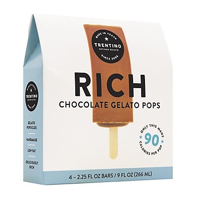 slide 1 of 1, Trentino Dark Chocolate Gelato Pops, 4 ct