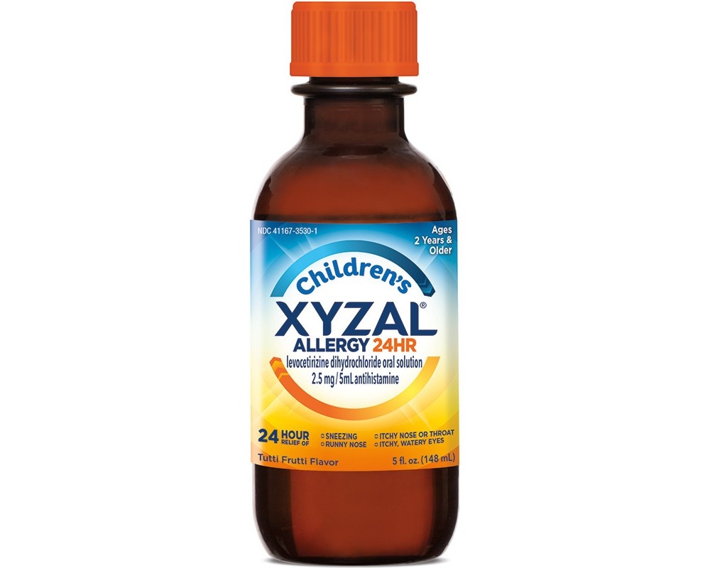 slide 2 of 4, Xyzal Children's Allergy Relief Liquid Tutti Fruti Flavor, 5 oz
