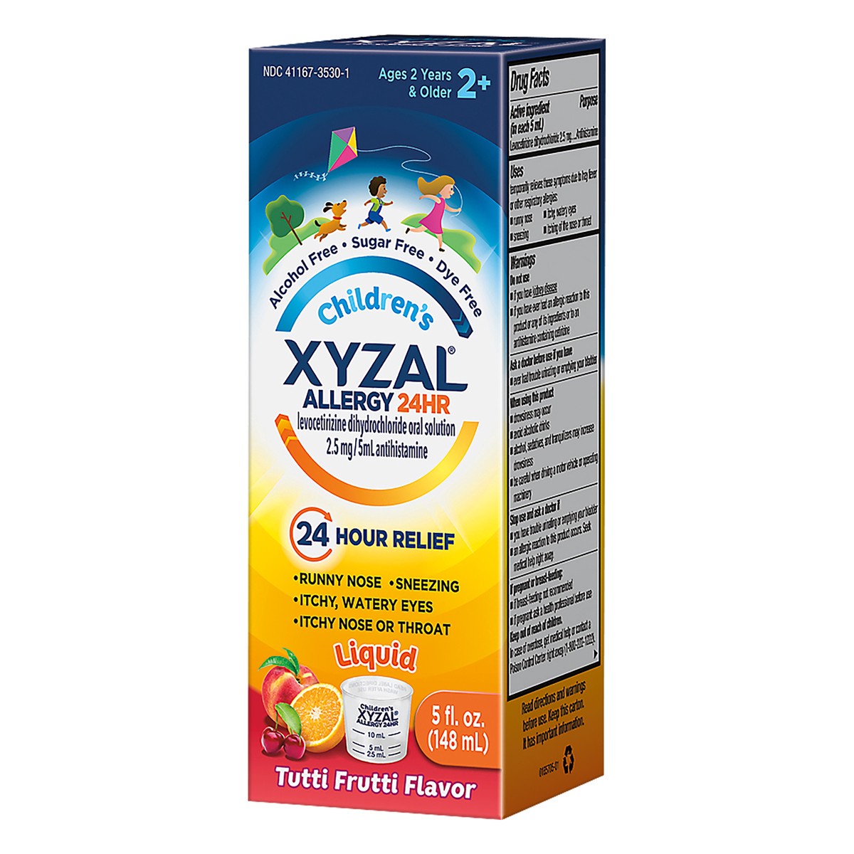 slide 4 of 9, Xyzal Children's Xyzal Allergy Relief Liquid - Tutti Fruti Flavor - Levocetirizine Dihydrochloride - 5 fl oz, 5 fl oz