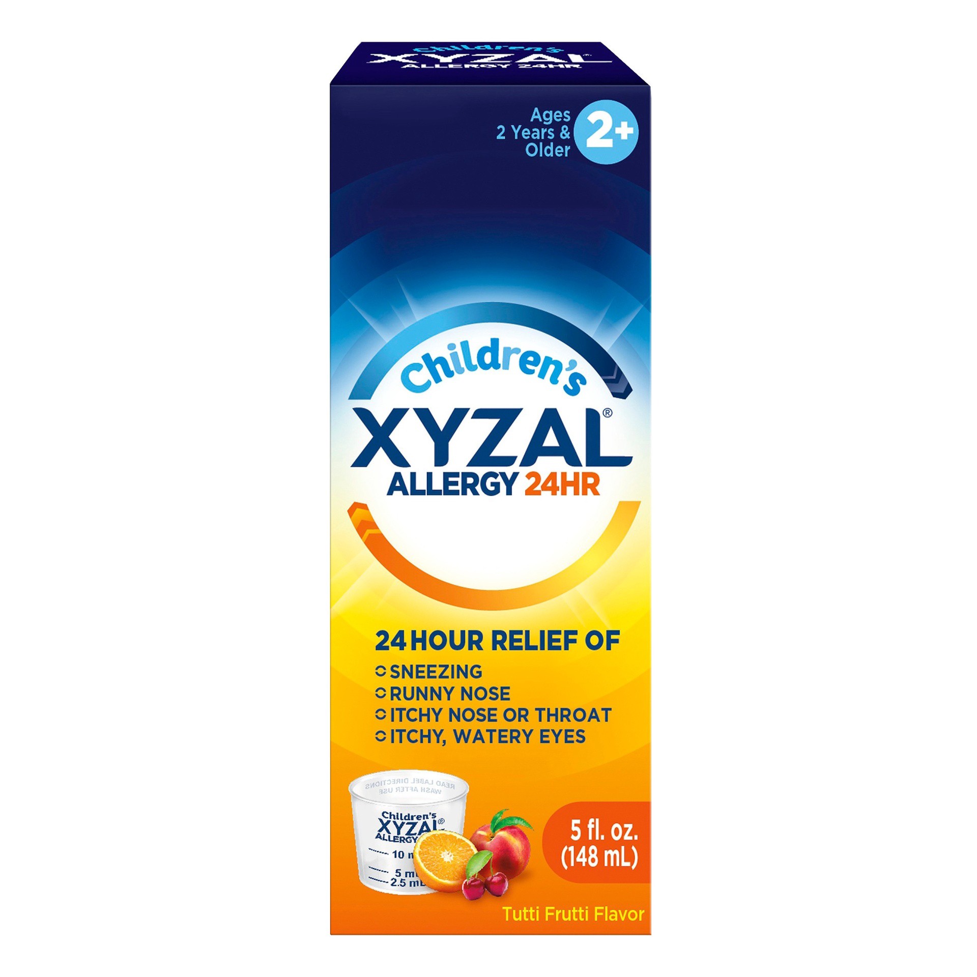 slide 1 of 9, Xyzal Children's Xyzal Allergy Relief Liquid - Tutti Fruti Flavor - Levocetirizine Dihydrochloride - 5 fl oz, 5 fl oz