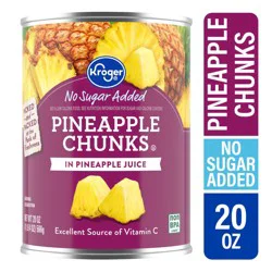 Kroger Canned Pineapple Chunks No Sugar Added In Pineapple Juice