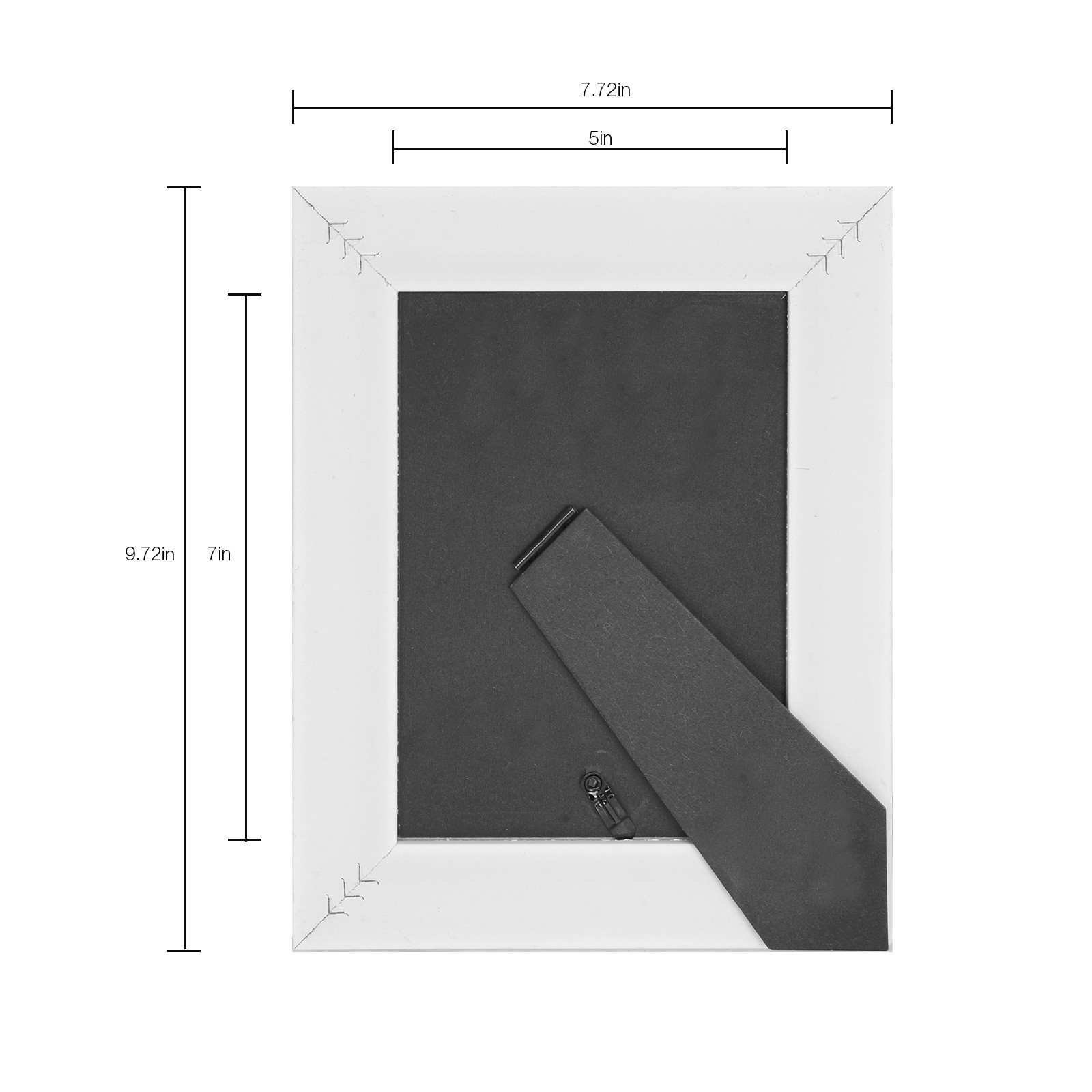 slide 3 of 8, Expressions 5" X 7" White With Brown Lines Frame By Studio Decor, 5 in x 7 in