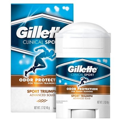 slide 1 of 1, Gillette Clinical Sport Triumph Advanced Solid Antiperspirant And Deodorant, 1.7 oz