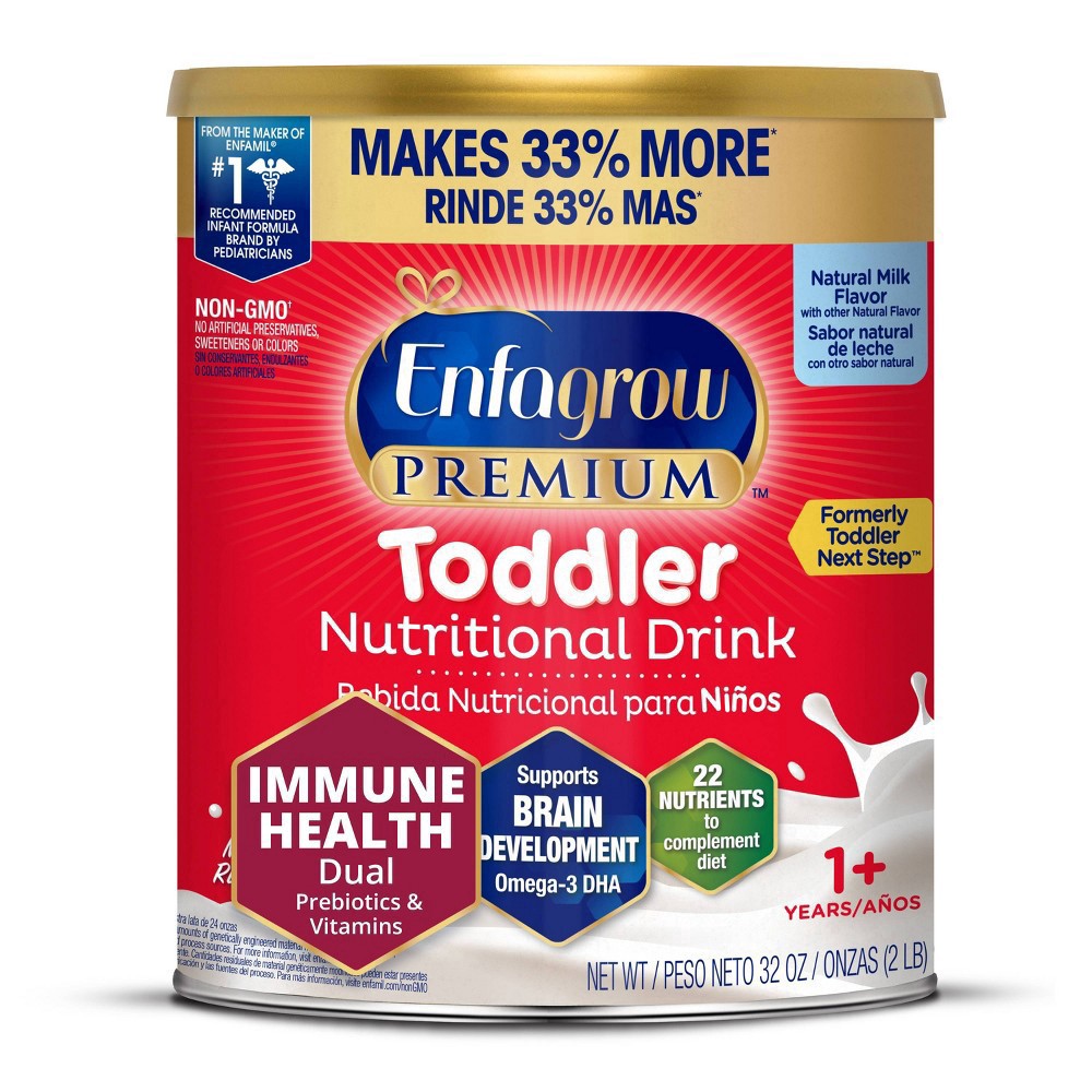 slide 2 of 15, Enfagrow Premium 1+ Years Toddler Natural Milk Flavor Nutritional Drink 32 oz, 32 oz