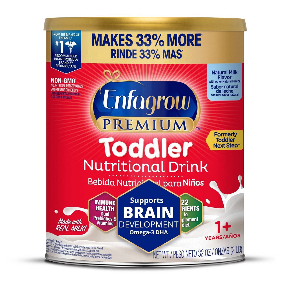 slide 8 of 15, Enfagrow Premium 1+ Years Toddler Natural Milk Flavor Nutritional Drink 32 oz, 32 oz