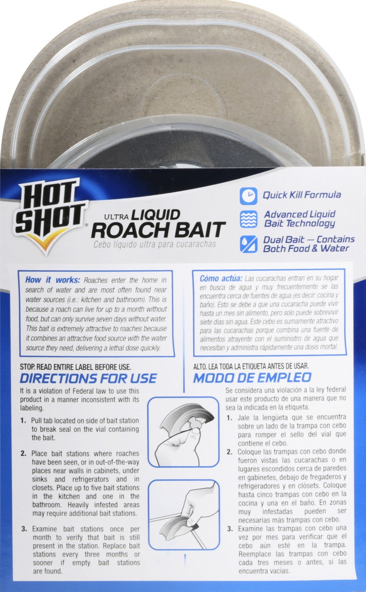 slide 4 of 11, Hot Shot Ultra Liquid Roach Bait 3 ea, 3 ct