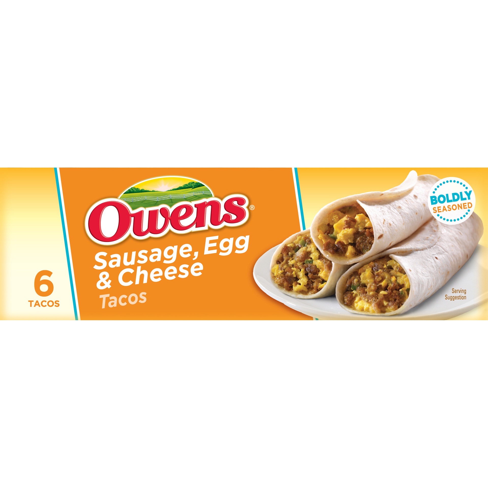 slide 5 of 8, Owens Sausage Egg and Cheese Tacos, 14.4 oz