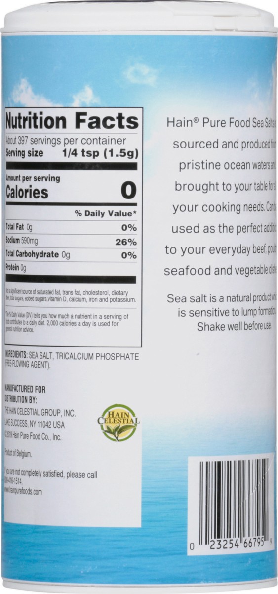slide 9 of 11, Hain Pure Foods Salt Sea - 21 oz, 21 oz