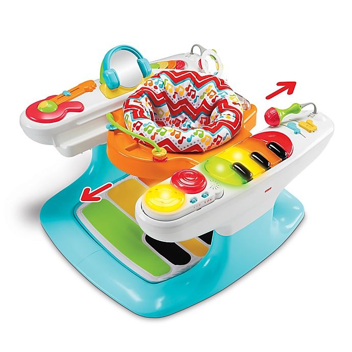 slide 1 of 4, Fisher-Price 4-in-1 Step'n Play Piano - Blue, 1 ct