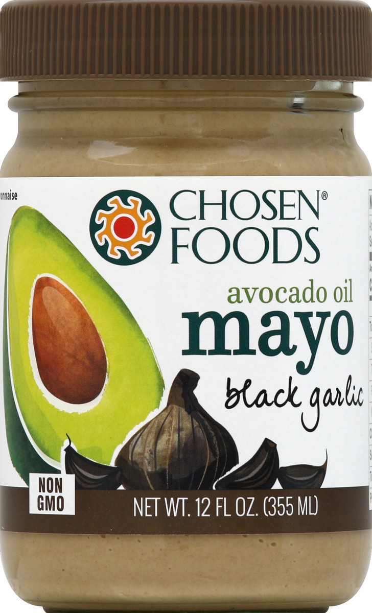 slide 2 of 2, Chosen Foods Black Garlic Avocado Oil Mayo, 12 oz