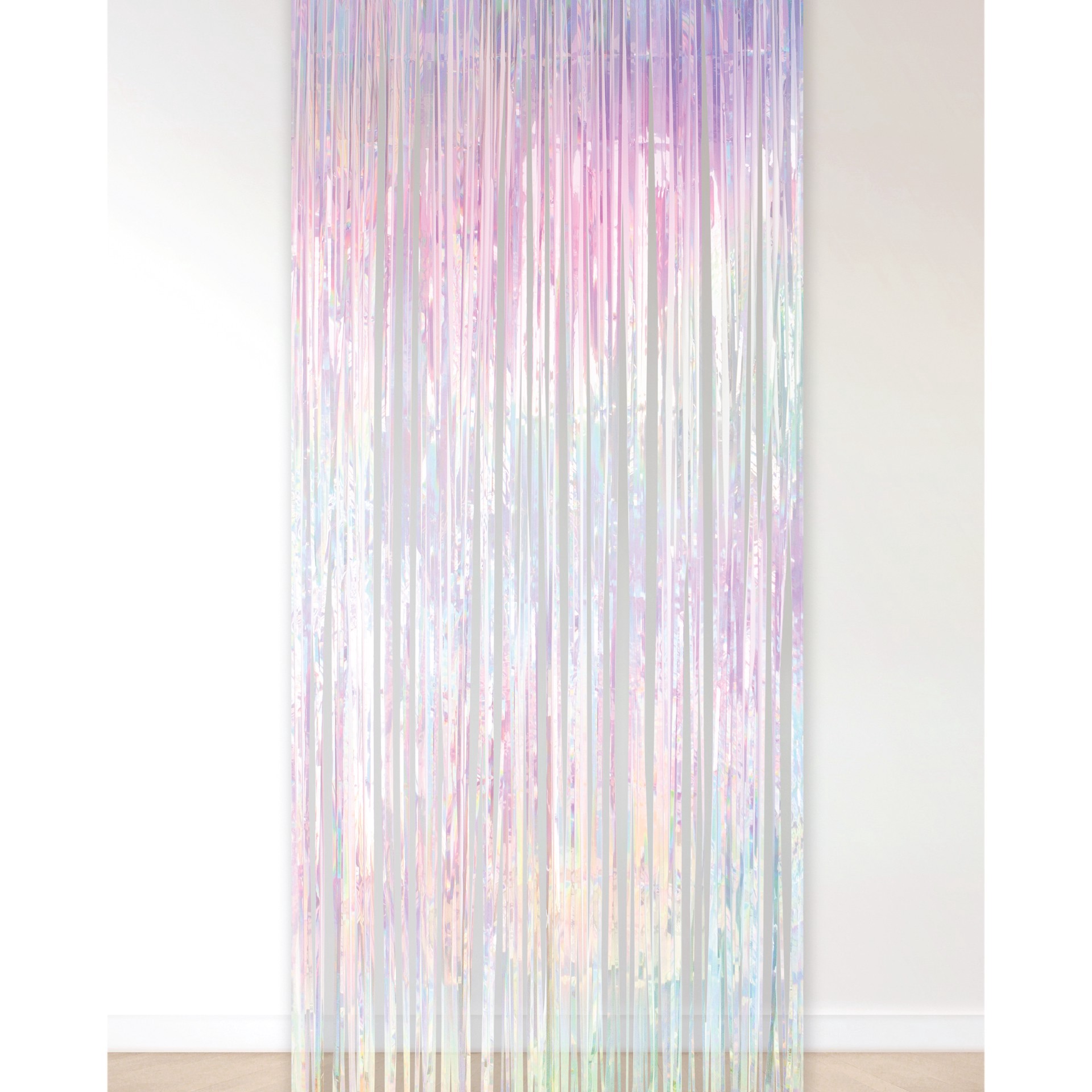 slide 2 of 4, Iridescent Fringe Curtain By Celebrate It, 39 in x 96 in