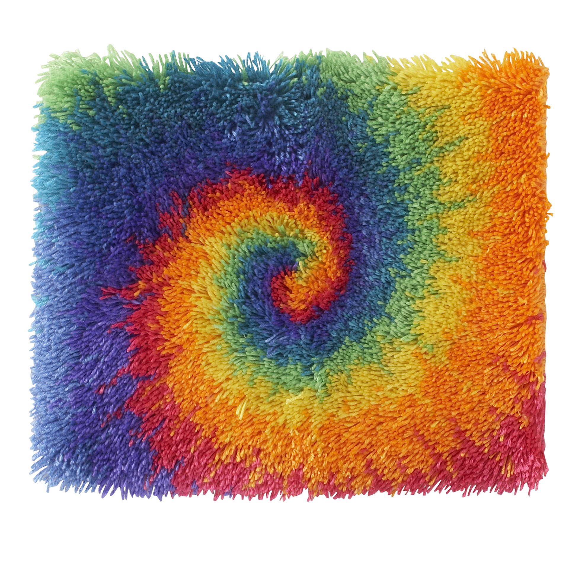 slide 5 of 5, Wonderart Shaggy Small Tie-Dye Latch Hook Kit, 12 in x 12 in