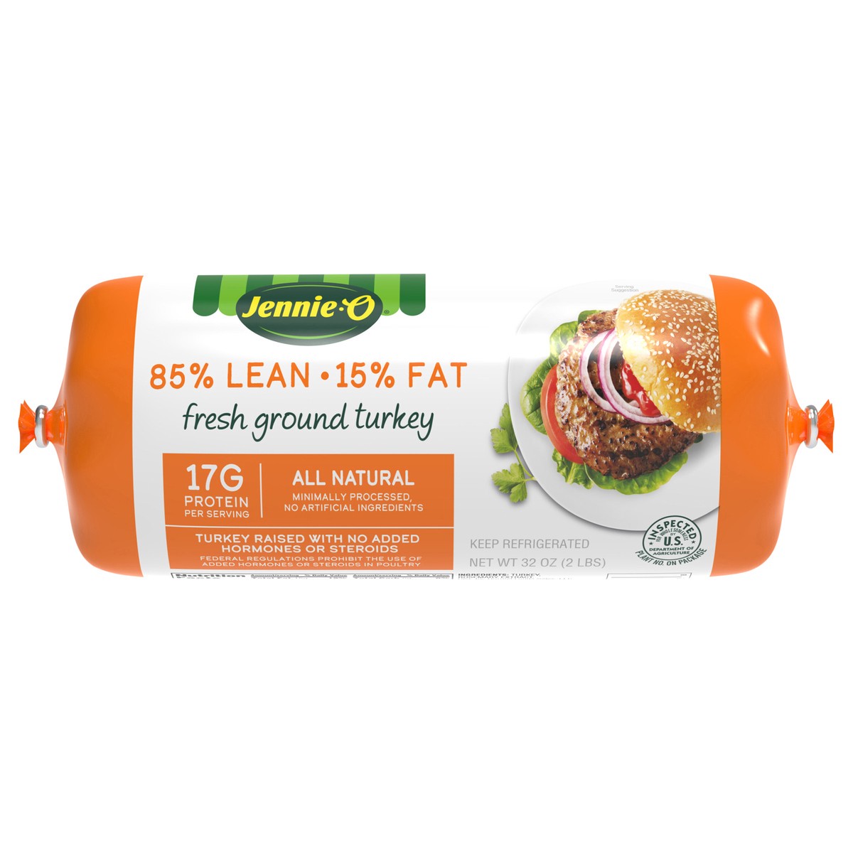 slide 1 of 14, JENNIE-O Ground Turkey 85% Lean / 5% Fat, 32 oz