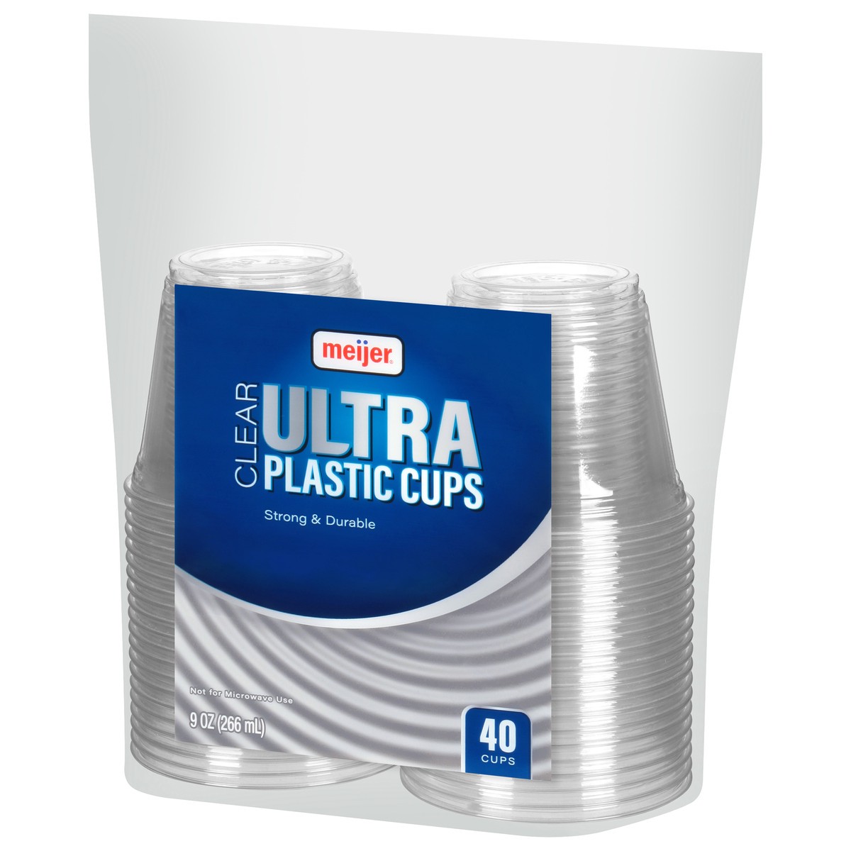 slide 3 of 9, Meijer Clear Plastic Cups, 40 ct