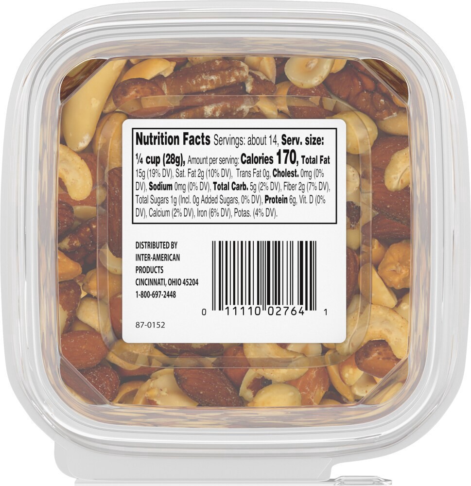 slide 2 of 4, Roasted Unsalted Deluxe Mixed Nuts With Peanuts, 14 oz