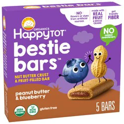 Happy Tot Organic Peanut Butter & Blueberry Bars - 3.7 oz
