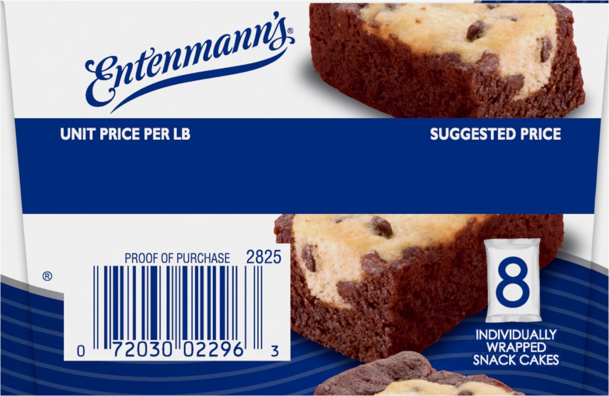 slide 6 of 7, Entenmann's Baker's Delights Brownie Chocolate Chip Cakes, 8 packs, Mini Brownies, 14 oz Box, 8 ct