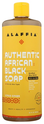 slide 1 of 1, Alaffia African Black Soap Citrus Ginger, 32 fl oz
