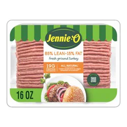 JENNIE-O TURKEY STORE JENNIE-O Ground Turkey 85% Lean / 15% Fat - 1 lb. tray