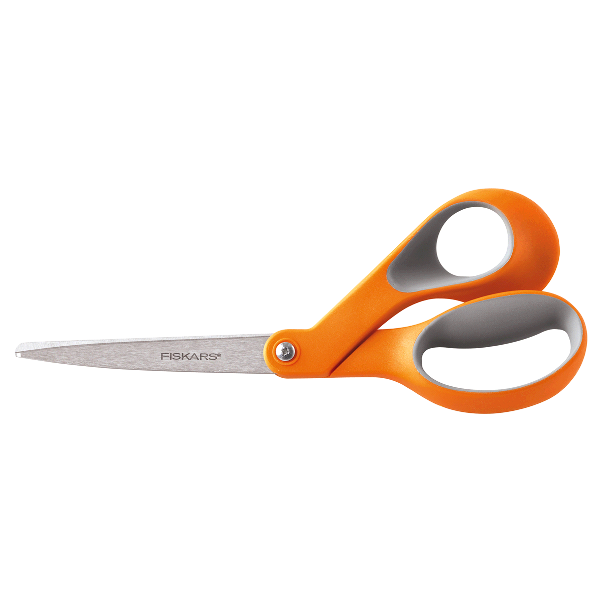 slide 1 of 1, Fiskars Premium Ergo Softgrip Bent Scissor 8 Inch, 8 in