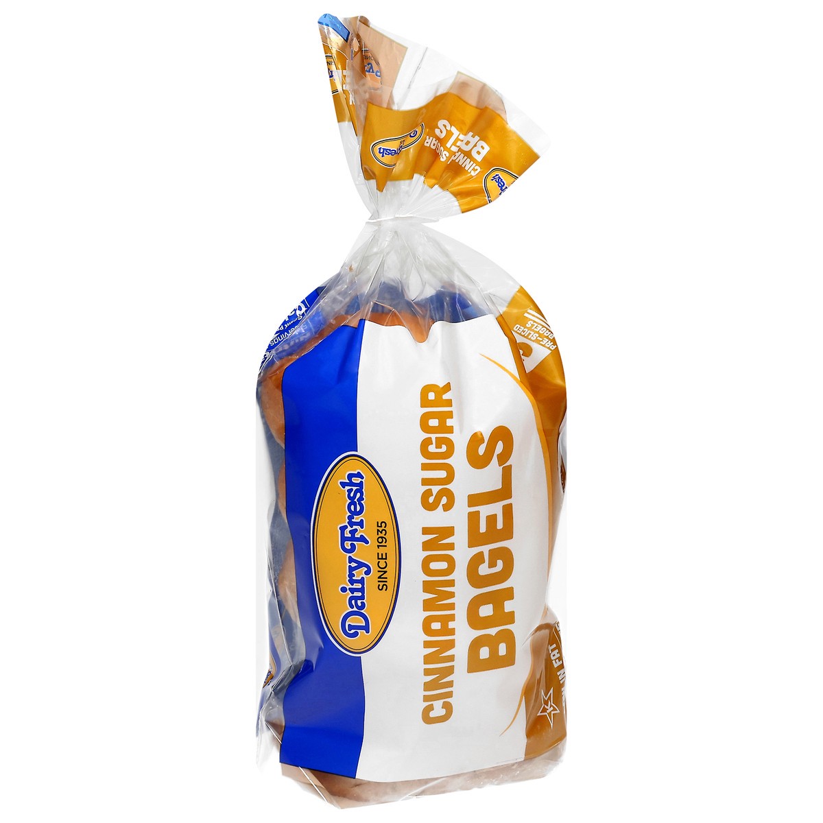 slide 2 of 13, Dairy Fresh Pre-Sliced Cinnamon Sugar Bagels 5 ea, 5 ct