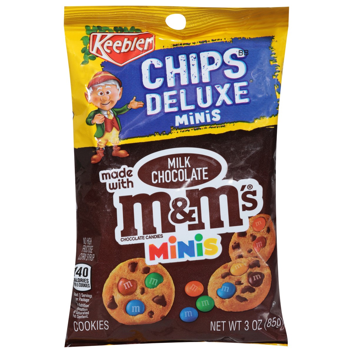 slide 10 of 15, Keebler M&m's Chips Deluxe Cookies Minis 3 oz, 3 oz