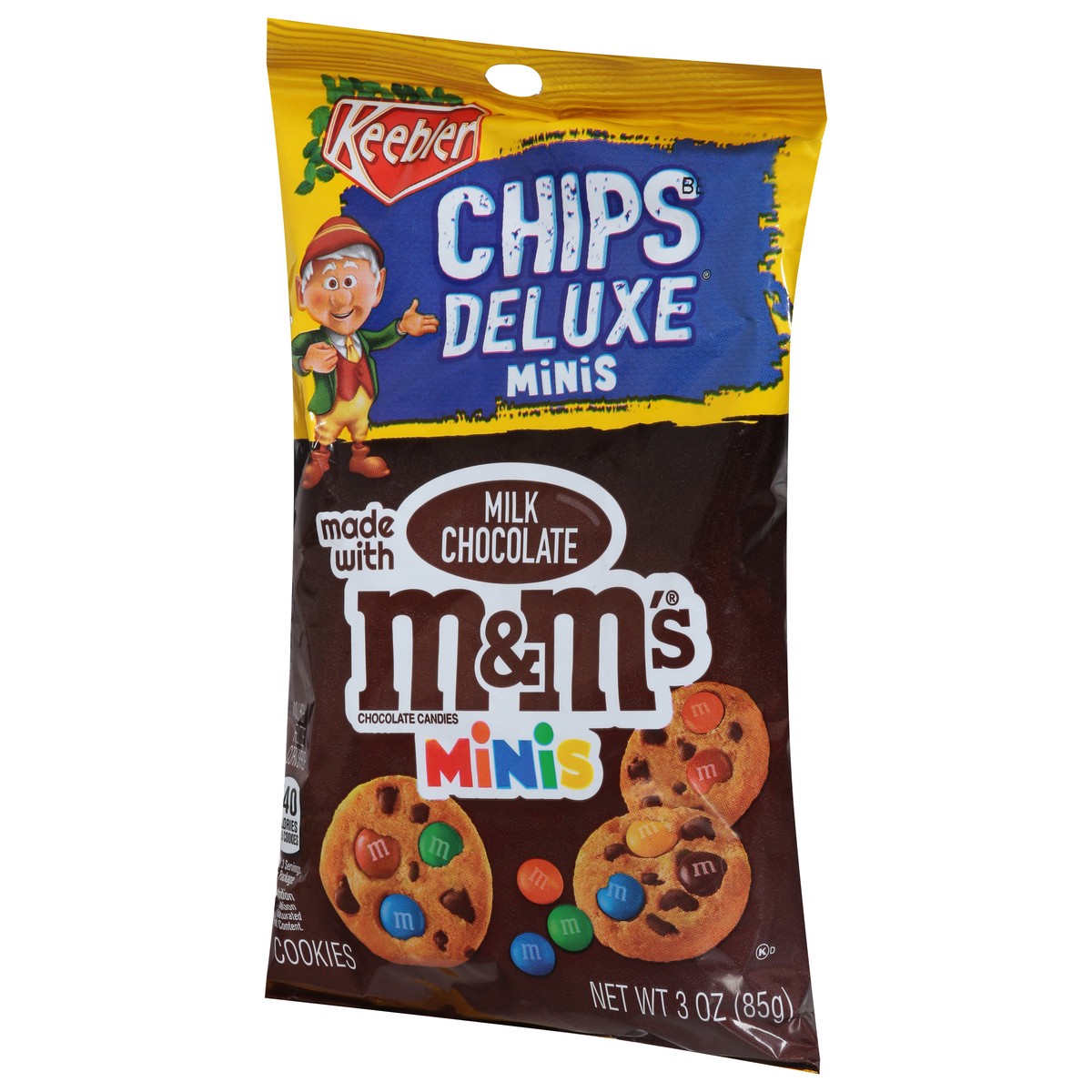 slide 4 of 15, Keebler M&m's Chips Deluxe Cookies Minis 3 oz, 3 oz