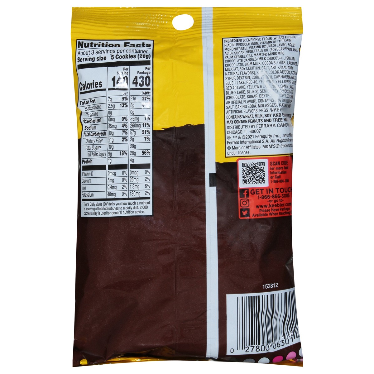 slide 15 of 15, Keebler M&m's Chips Deluxe Cookies Minis 3 oz, 3 oz