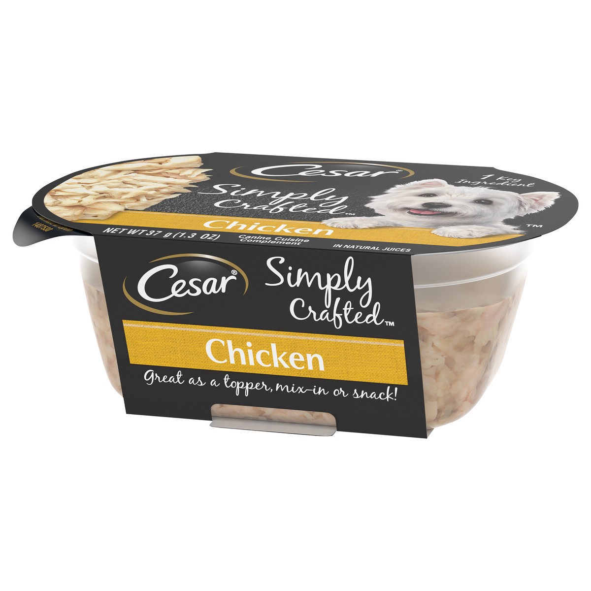 slide 3 of 8, Cesar Simply Crafted Chicken Adult Wet Dog Food - 1.3oz, 1.3 oz