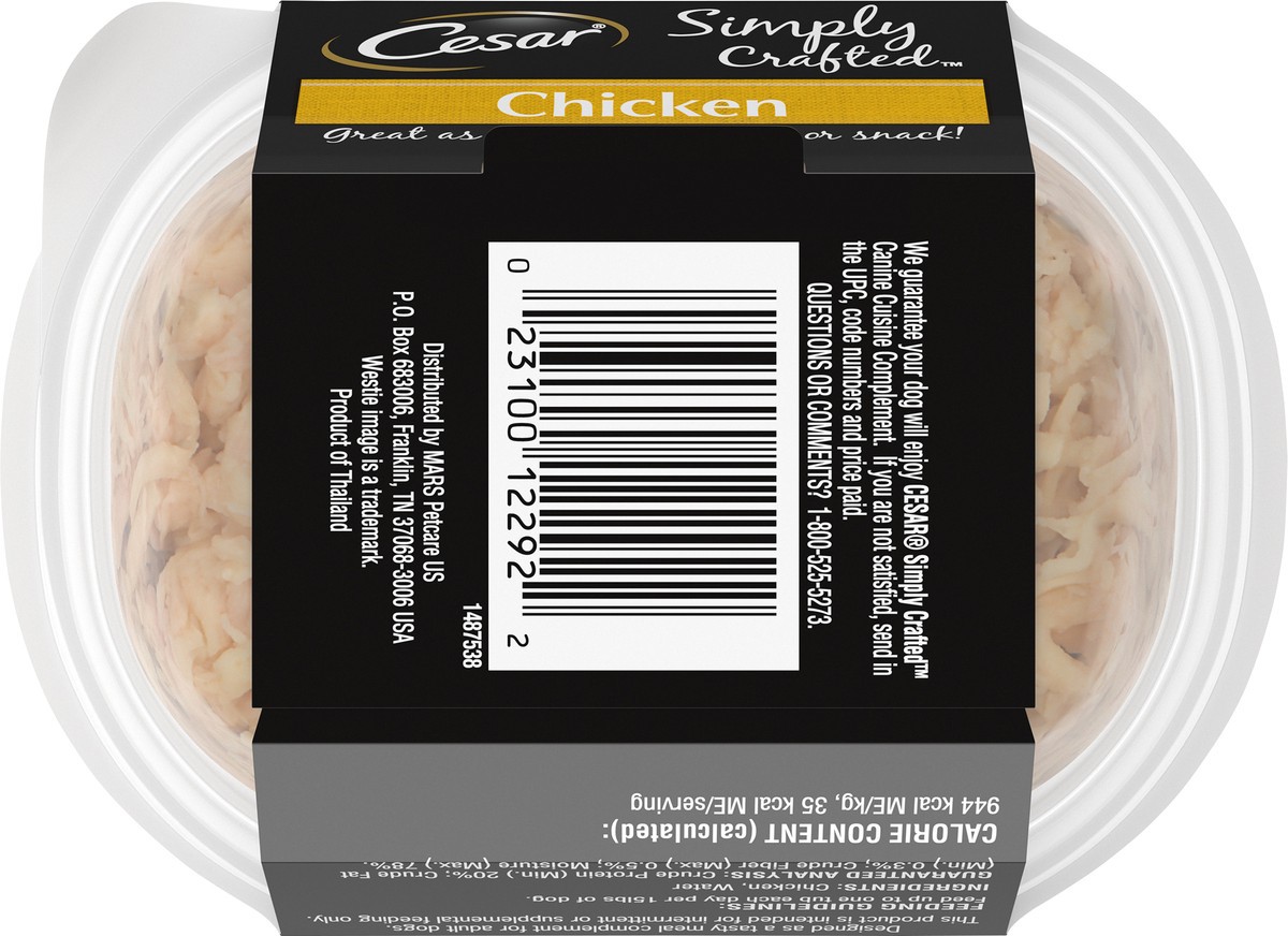 slide 8 of 8, Cesar Simply Crafted Chicken Adult Wet Dog Food - 1.3oz, 1.3 oz