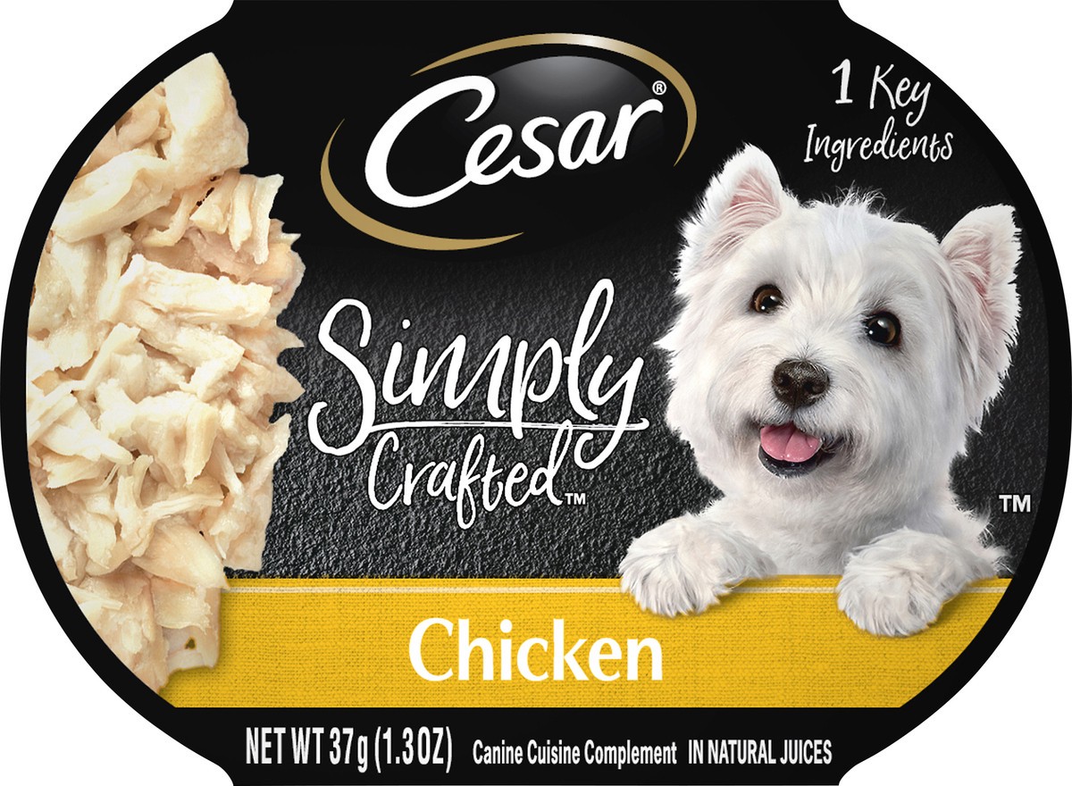 slide 6 of 8, Cesar Simply Crafted Chicken Adult Wet Dog Food - 1.3oz, 1.3 oz