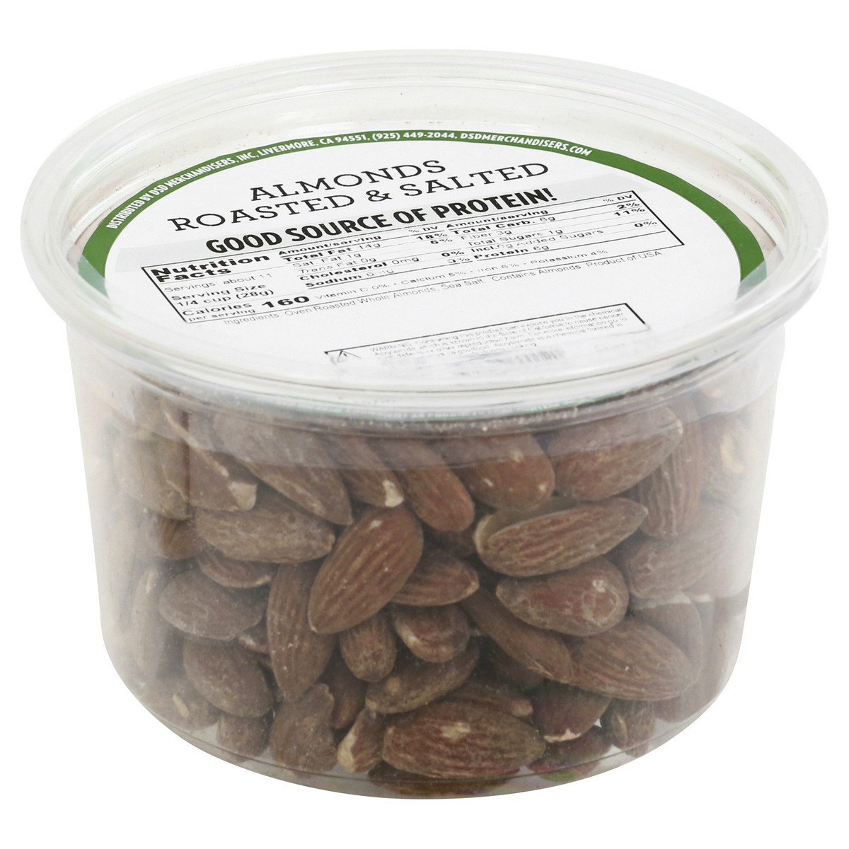 slide 6 of 13, DSD Merchandisers Roasted & Salted Almonds 11 oz, 