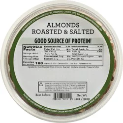 DSD Merchandisers Roasted & Salted Almonds 11 oz