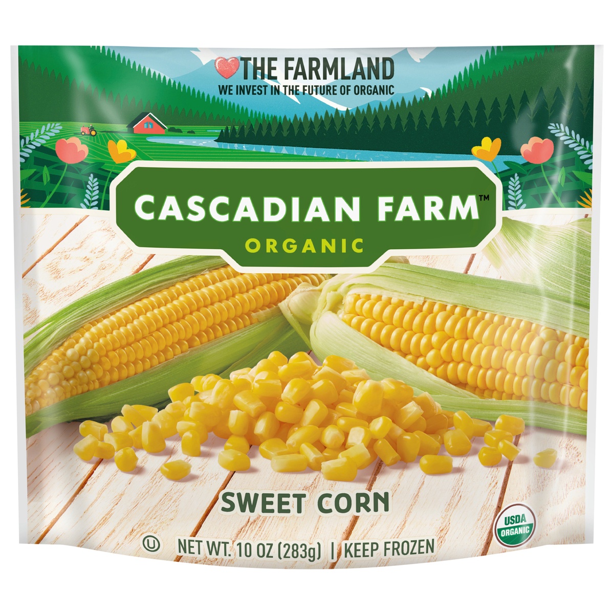 slide 1 of 1, Cascadian Farm Organic Sweet Corn, Frozen Vegetables, Non-GMO, 10 oz, 10 oz