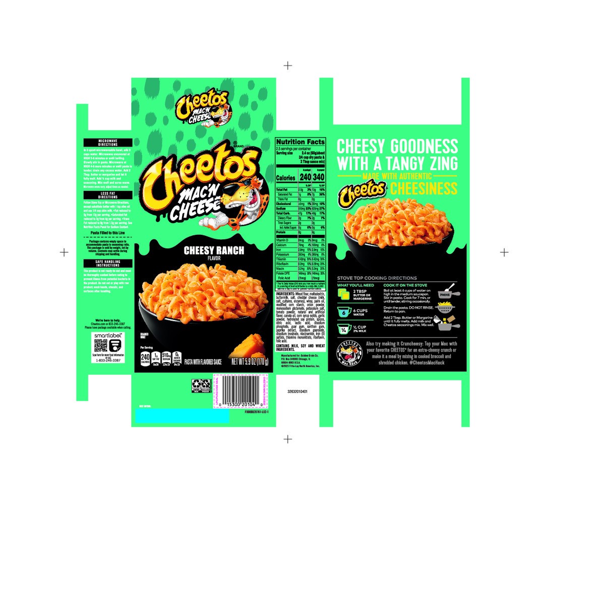 slide 6 of 11, Cheetos Mac'n Cheese Pasta With Flavored Sauce Cheesy Ranch Flavor 5.9 Oz, 5.9 oz
