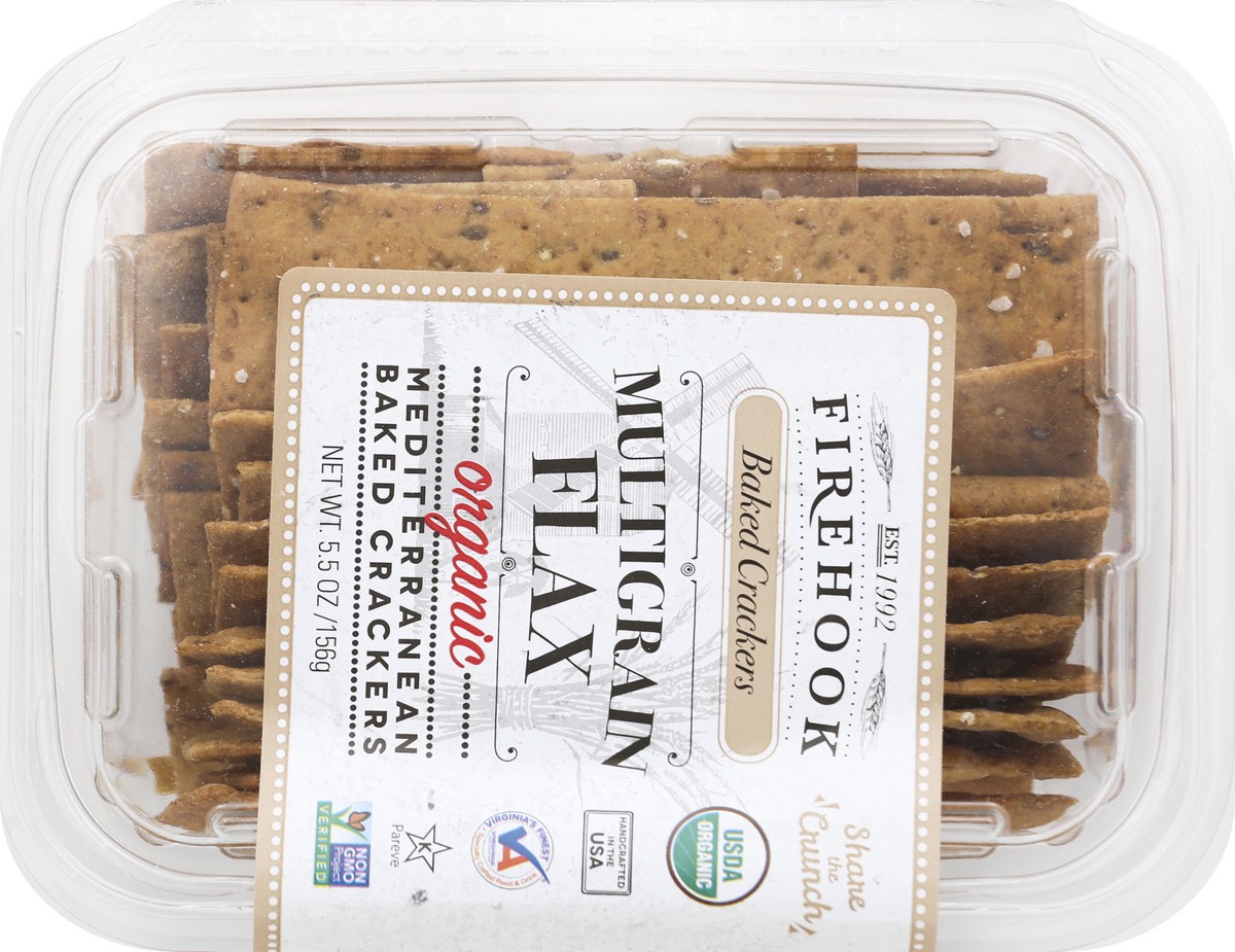 slide 7 of 12, Firehook Organic Multigrain Flax Mediterranean Baked Crackers, 5.5 oz