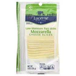 Lucerne Dairy Farms Lucerne Cheese Slices Low-Moisture Part-Skim Mozzarella
