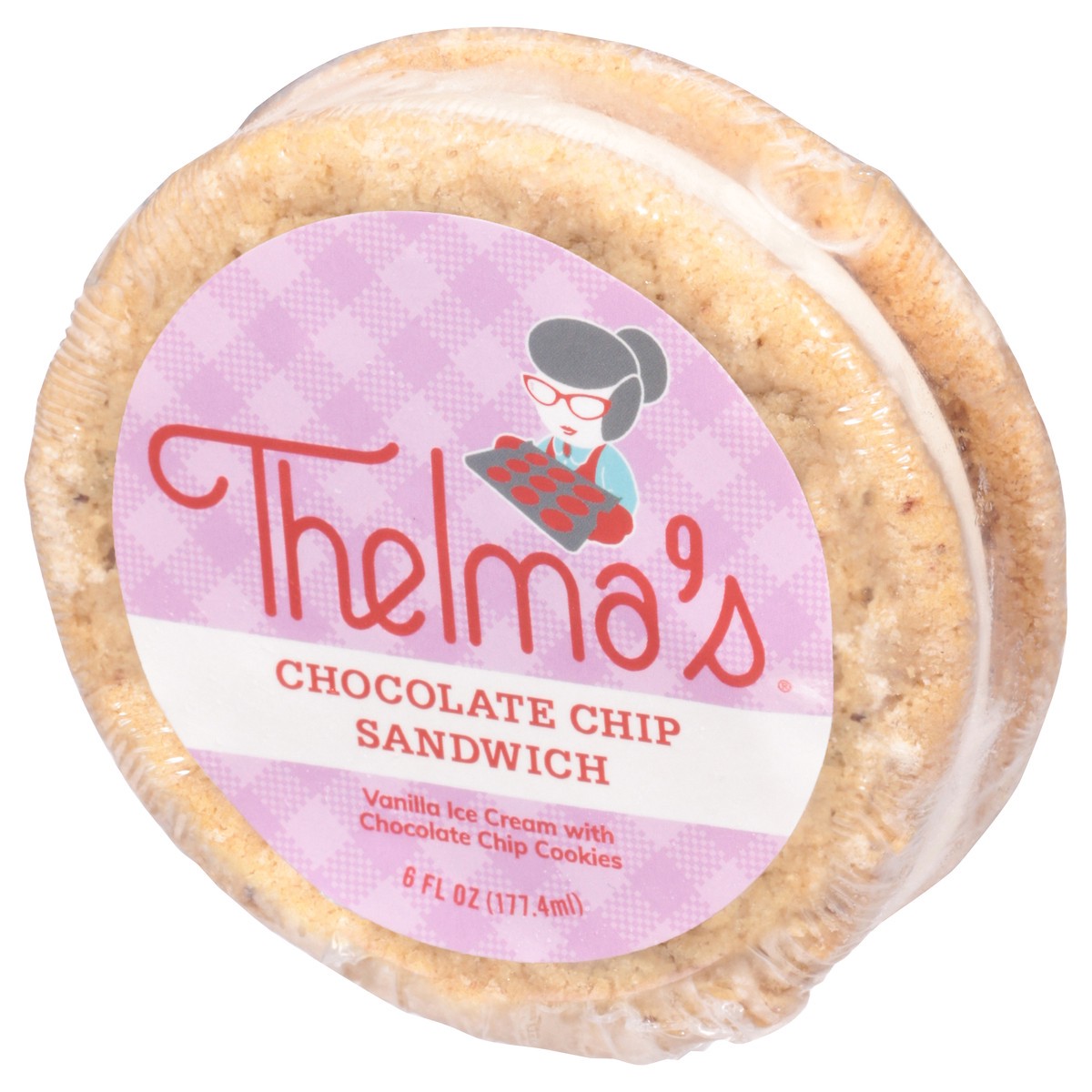 slide 5 of 13, Thelma's Chocolate Chip with Vanilla Ice Cream Sandwich 6 Fluid Ounce, 6 fl oz