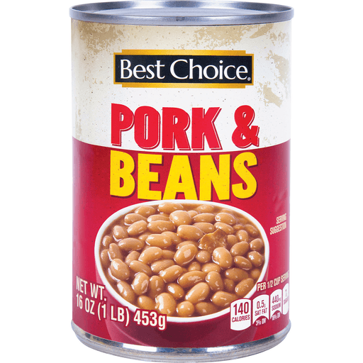 slide 1 of 1, Best Choice Pork & Beans, 15.5 oz