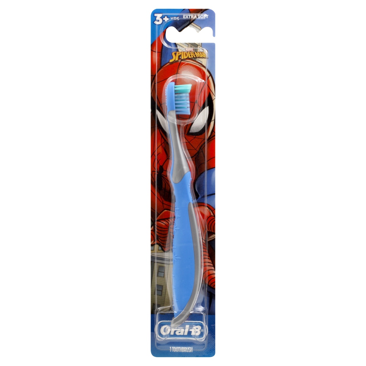 slide 1 of 7, Oral-B Kid's Manual Toothbrush featuring Marvel's Spiderman, Soft Bristles, for Children and Toddlers 3+, 1 count, 1 ct